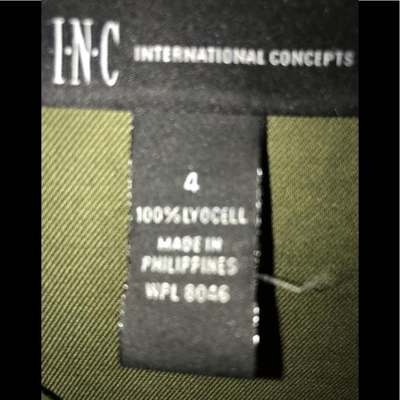 EUC SHARP LOOKING OLIVE GREEN SHIRT DRESS SIZE 4 - Picture 4 of 4